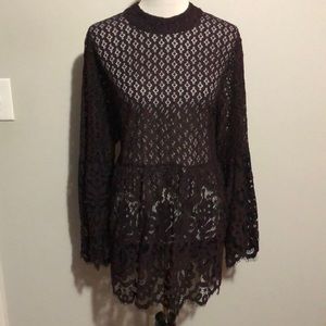 Lane Bryant Lace Mock Neck Tunic